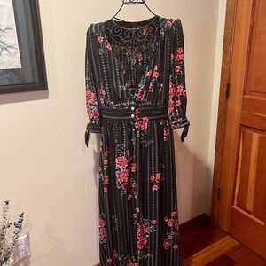 Palomino Black Floral Dress
